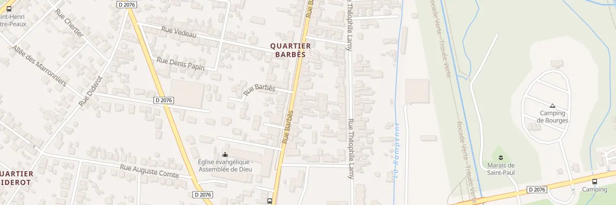 Plan du 121 Rue Barbès à Bourges