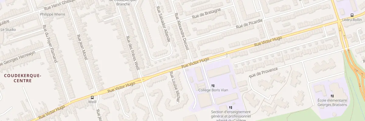 Plan du 101 Rue Victor Hugo à Coudekerque-Branche