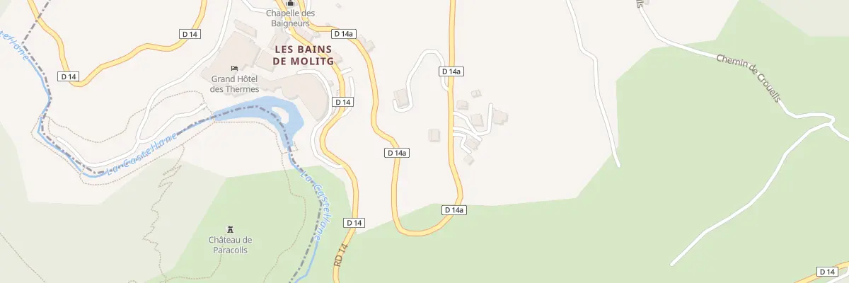 Plan du 14 Carretera Dels Banys à Molitg-les-Bains