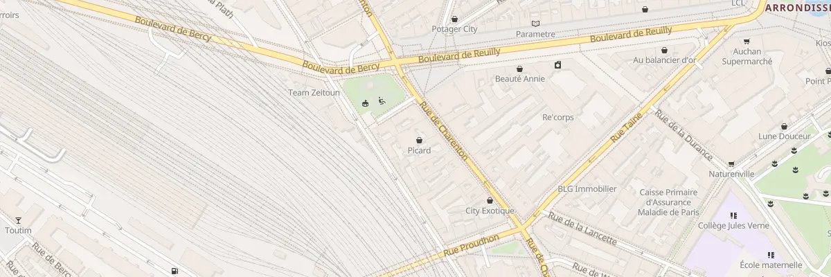 Plan du 242 Rue de Charenton à Paris 12e Arrondissement