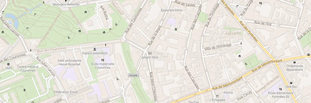 Plan du 5 Voie 20 à Paris 20e Arrondissement