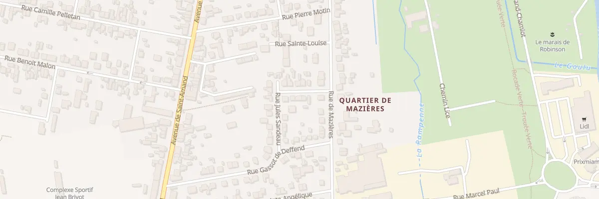 Plan du 5 Rue Jules Sandeau à Bourges