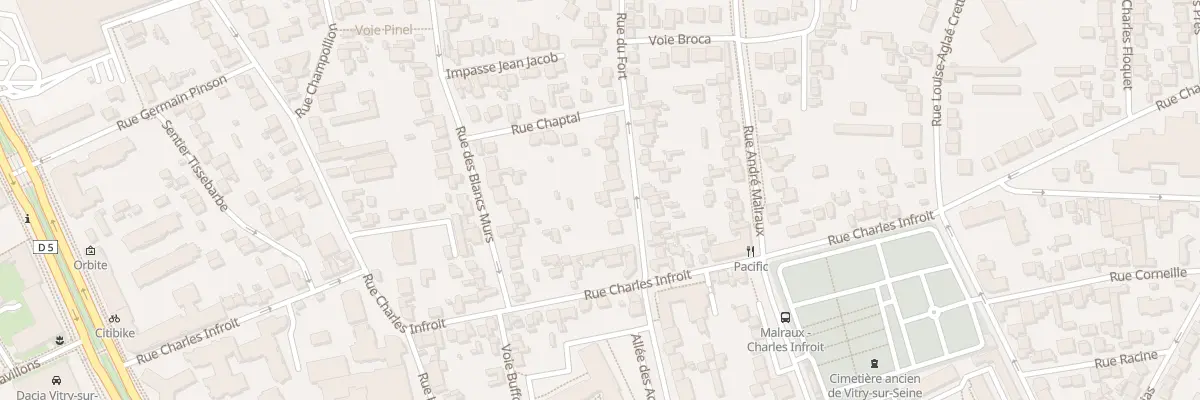 Plan du 9 Rue du Fort à Vitry-sur-Seine