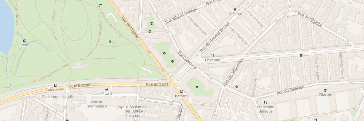 Plan du 5 Rue du Général Brunet à Paris 19e Arrondissement