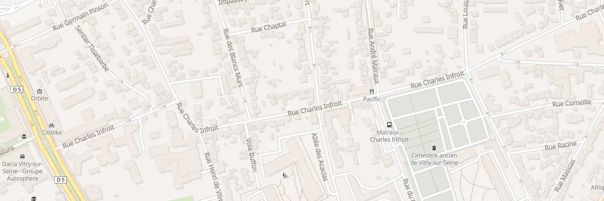 Plan du 74 Rue Charles Infroit à Vitry-sur-Seine
