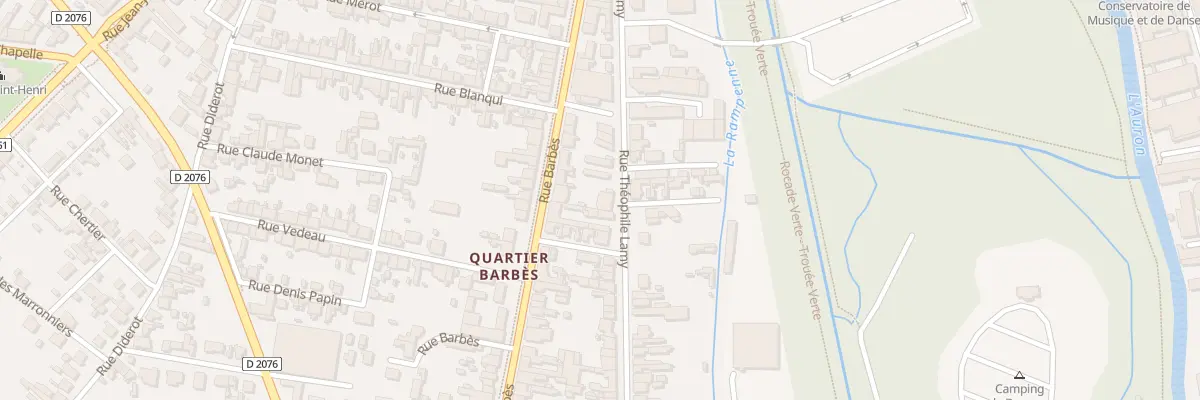 Plan du 91 Rue Barbès à Bourges