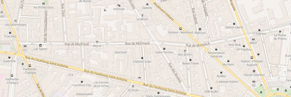 Plan du 10 Rue Marguerite Gonnet à Paris 11e Arrondissement