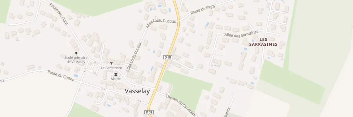 Plan du 1 All des Foltiers à Vasselay