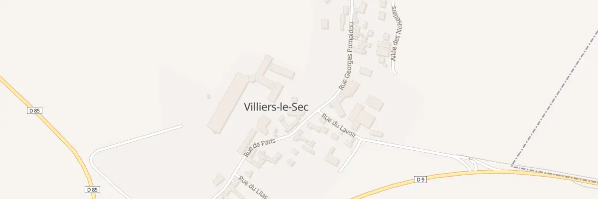 Plan du 1 Rue de Paris à Villiers-le-Sec