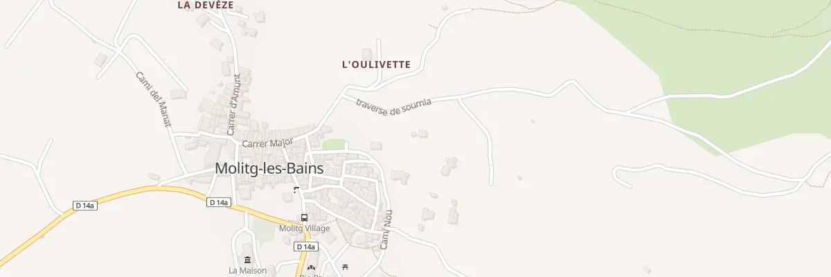 Plan du 9001 Pres la Fontaine à Molitg-les-Bains