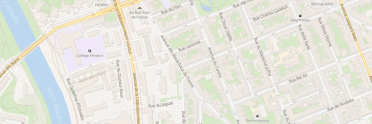 Plan du 1 Rue de l’Hôtel de Ville à Dunkerque