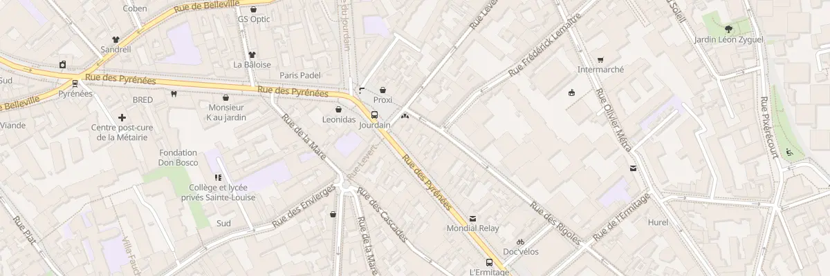 Plan du 330 Rue des Pyrénées à Paris 20e Arrondissement