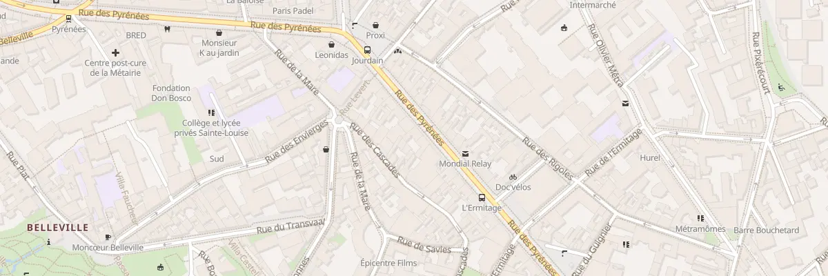 Plan du 363 Rue des Pyrénées à Paris 20e Arrondissement