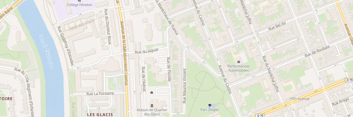Plan du 6 Rue Maurice Vincent à Dunkerque