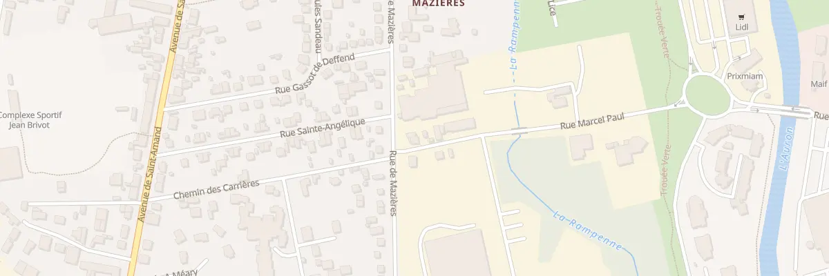 Plan du 109 Rue de Mazières à Bourges