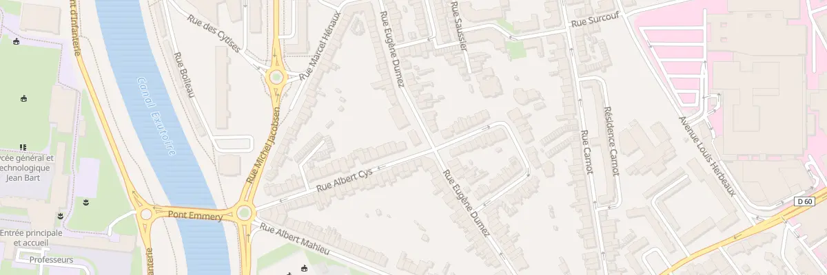 Plan du 55 Rue Eugène Dumez à Dunkerque
