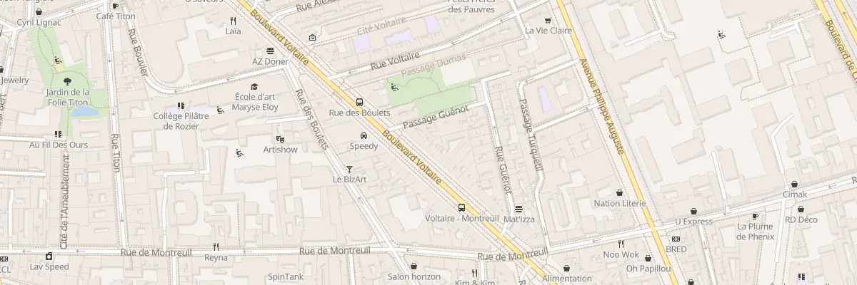 Plan du 227 Bd Voltaire à Paris 11e Arrondissement