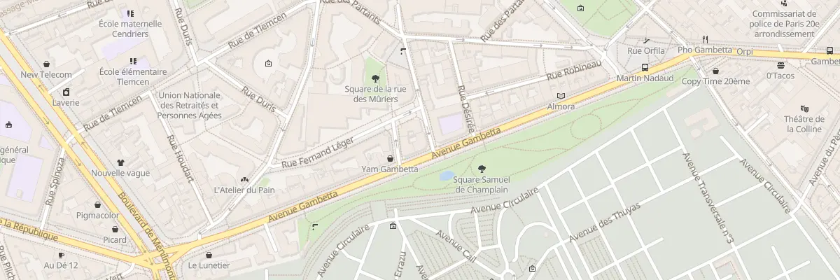 Plan du 27 Av Gambetta à Paris 20e Arrondissement