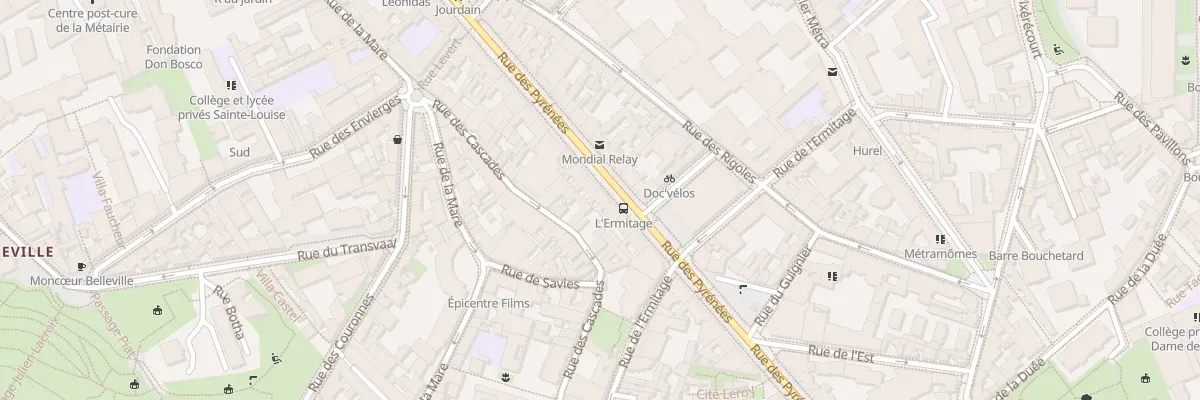 Plan du 349 Rue des Pyrénées à Paris 20e Arrondissement