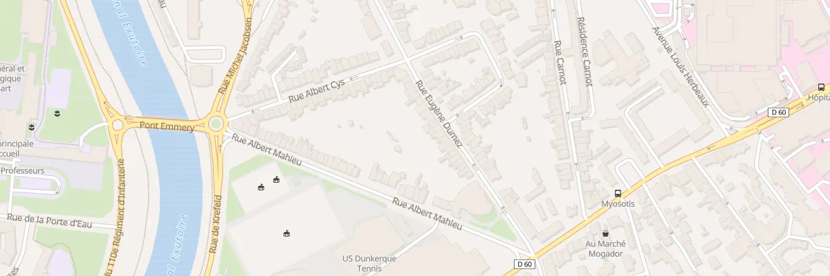 Plan du 33 Rue Eugène Dumez à Dunkerque