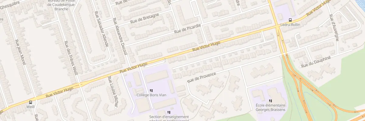 Plan du 182 Rue Victor Hugo à Coudekerque-Branche