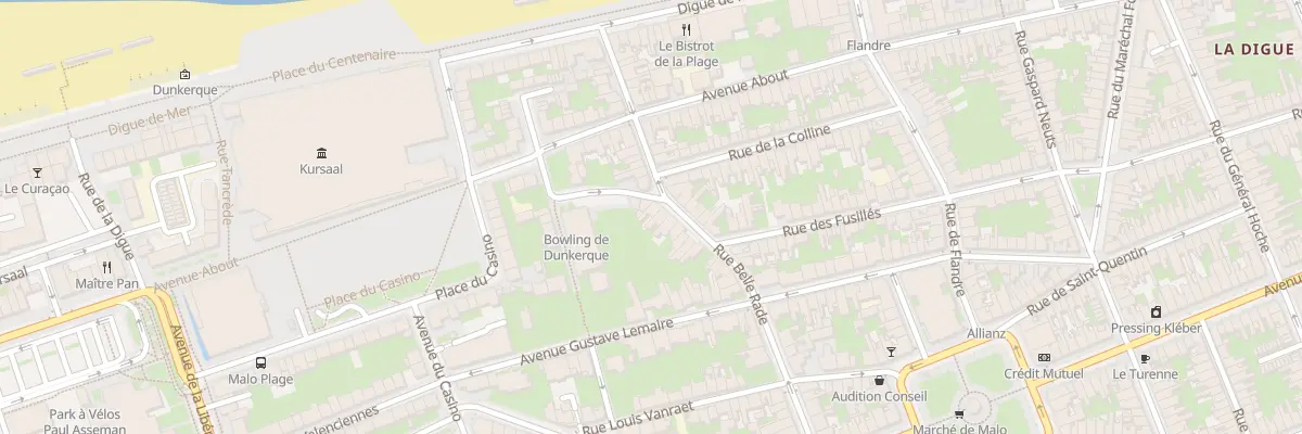 Plan du 22 Rue Belle Rade à Dunkerque