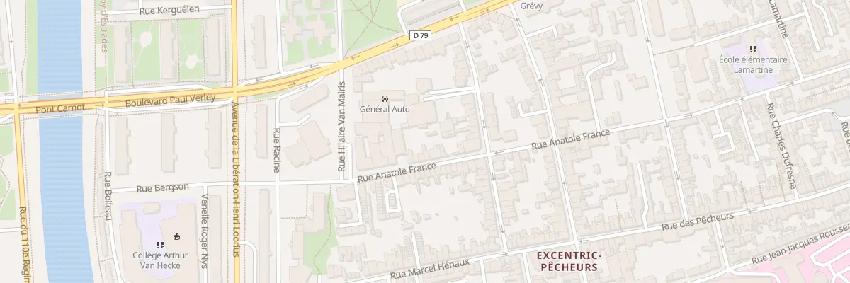Plan du 83 Rue Anatole France à Dunkerque