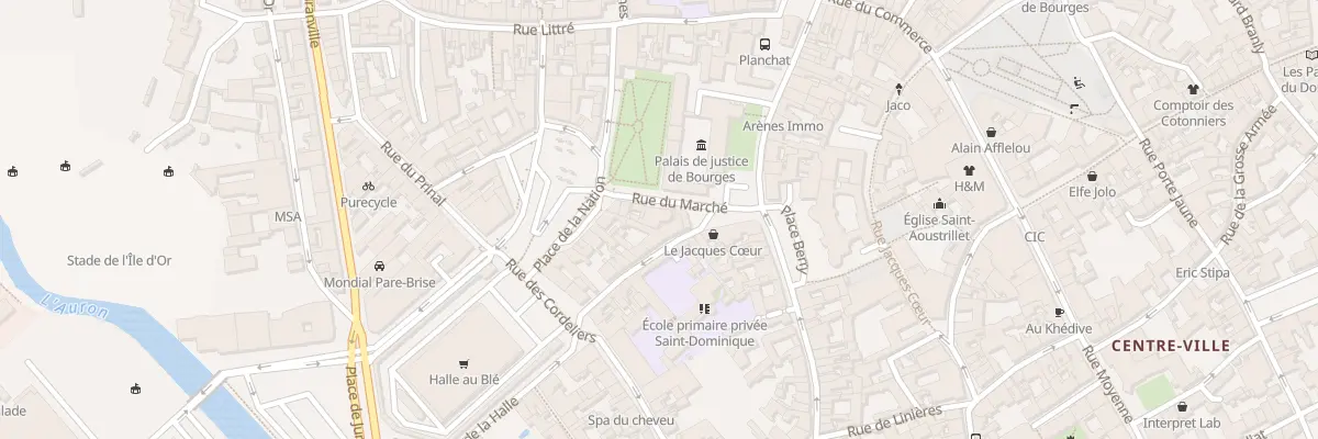 Plan du 1T Rue du Marché à Bourges