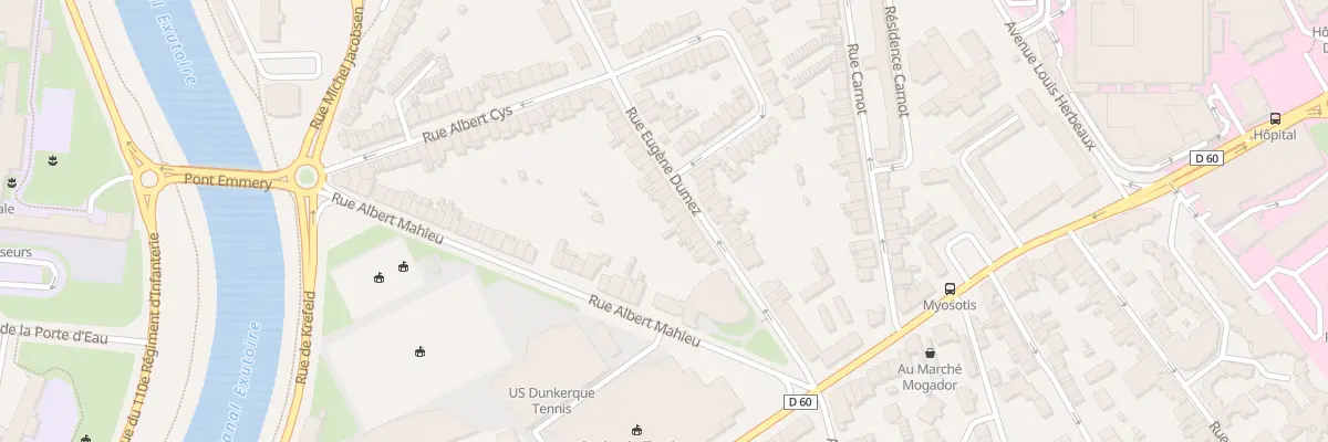 Plan du 25 Rue Eugène Dumez à Dunkerque