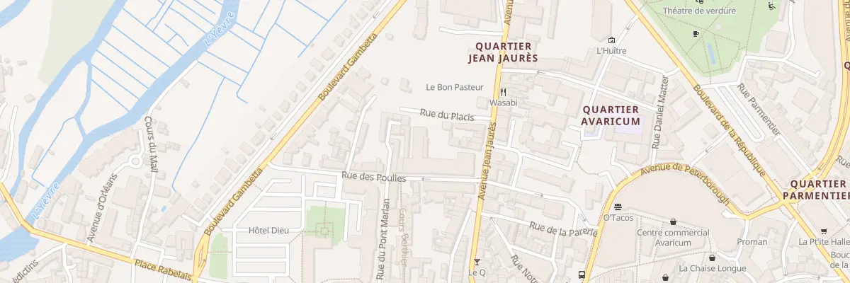 Plan du 6 Rue des Poulies à Bourges