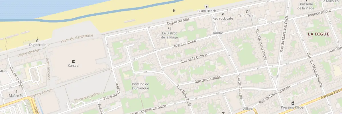 Plan du 70 Av About à Dunkerque