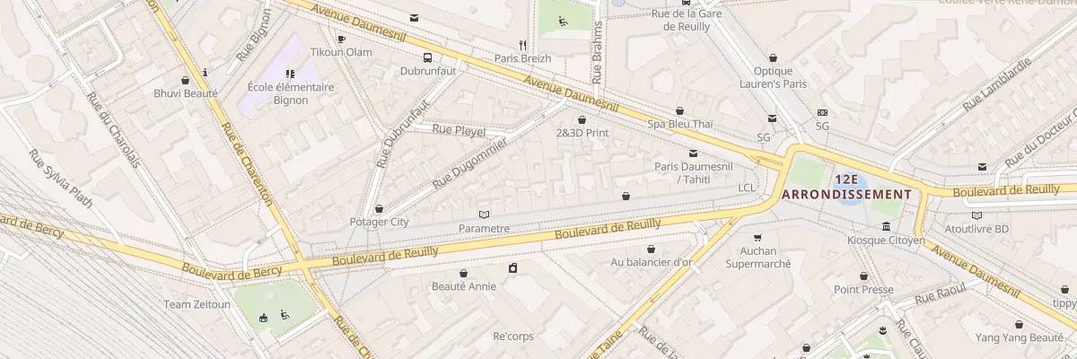 Plan du 27 Bd de Reuilly à Paris 12e Arrondissement