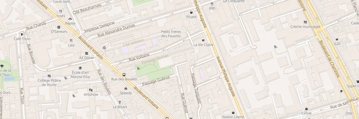 Plan du 5 Imp des Jardiniers à Paris 11e Arrondissement
