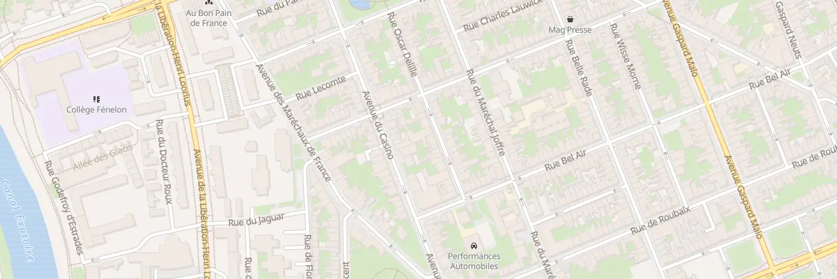 Plan du 20 Rue Oscar Delille à Dunkerque