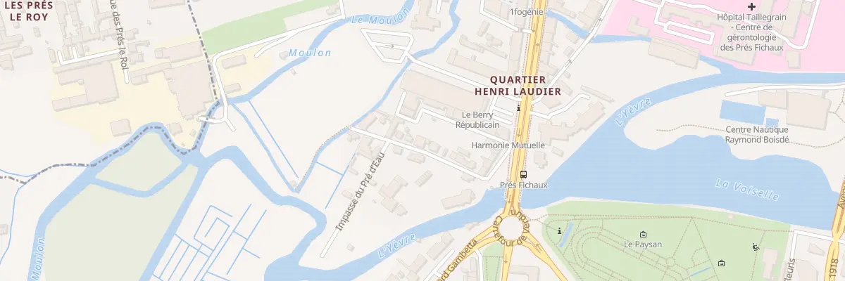 Plan du 12 Rue du Pré d’Eau à Bourges