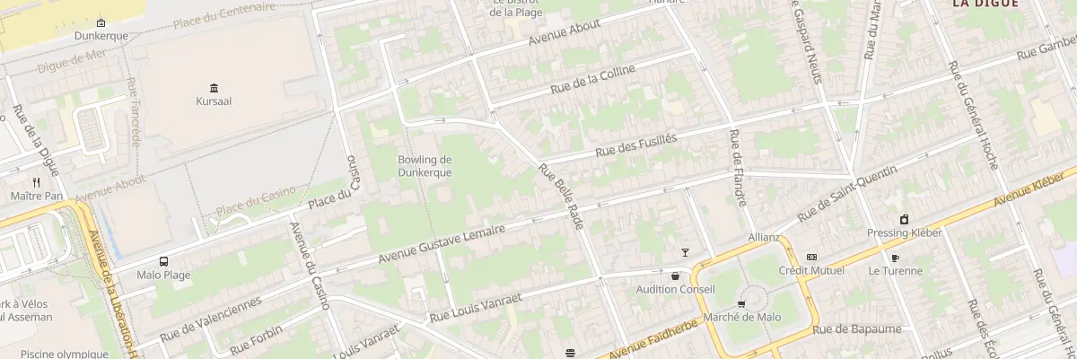 Plan du 38 Rue Belle Rade à Dunkerque