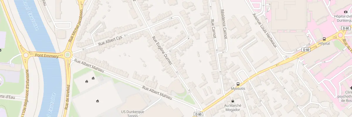 Plan du 24 Rue Eugène Dumez à Dunkerque