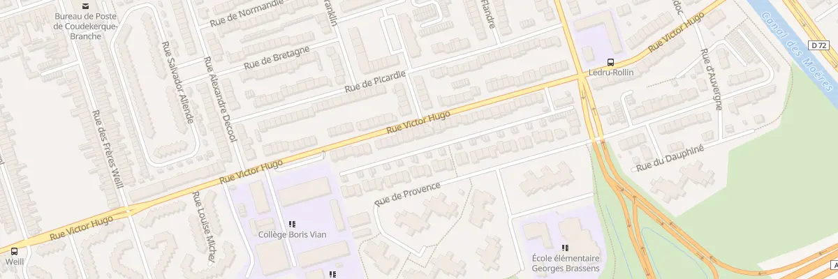 Plan du 200 Rue Victor Hugo à Coudekerque-Branche