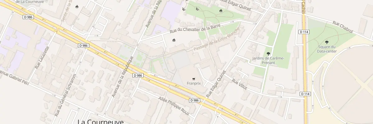 Plan du 20 Pas de la Croix Blanche à La Courneuve