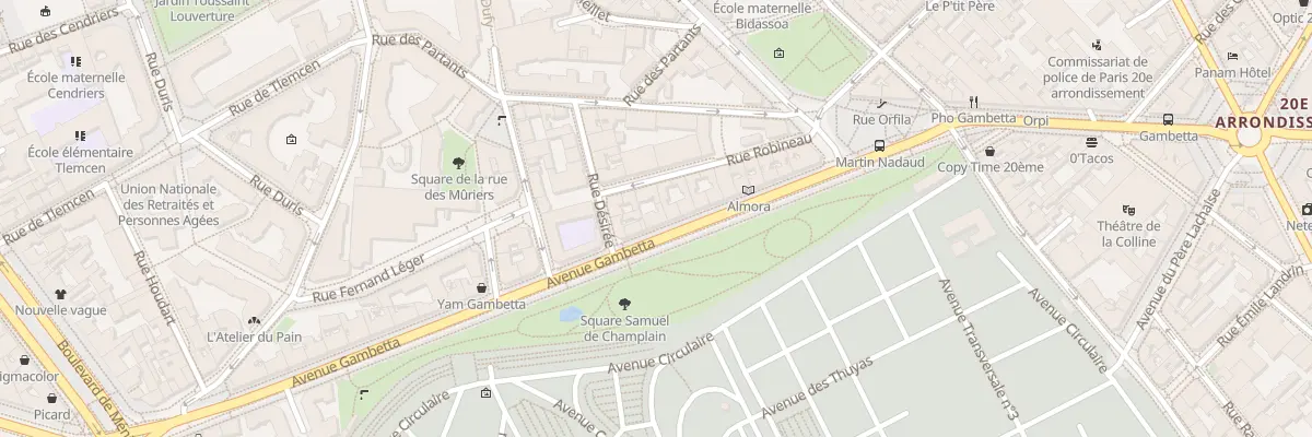 Plan du 35 Av Gambetta à Paris 20e Arrondissement