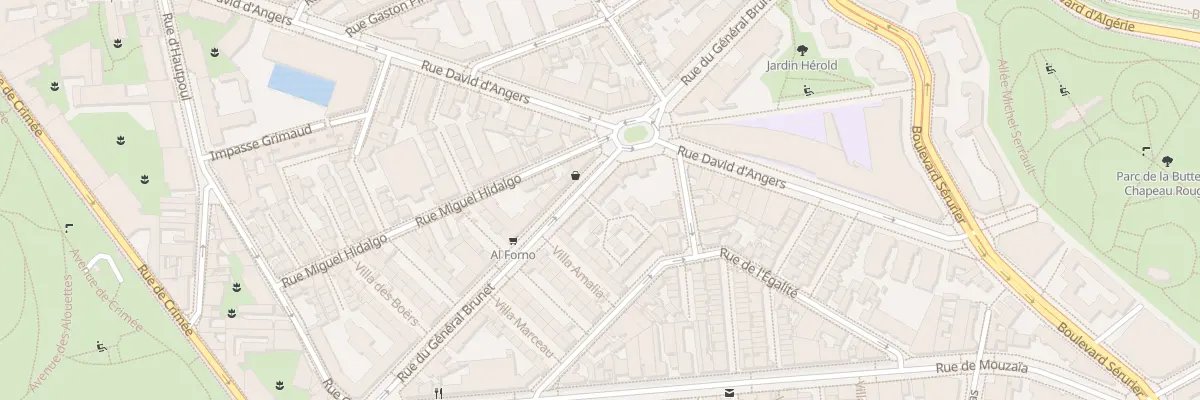 Plan du 50 Rue du Général Brunet à Paris 19e Arrondissement