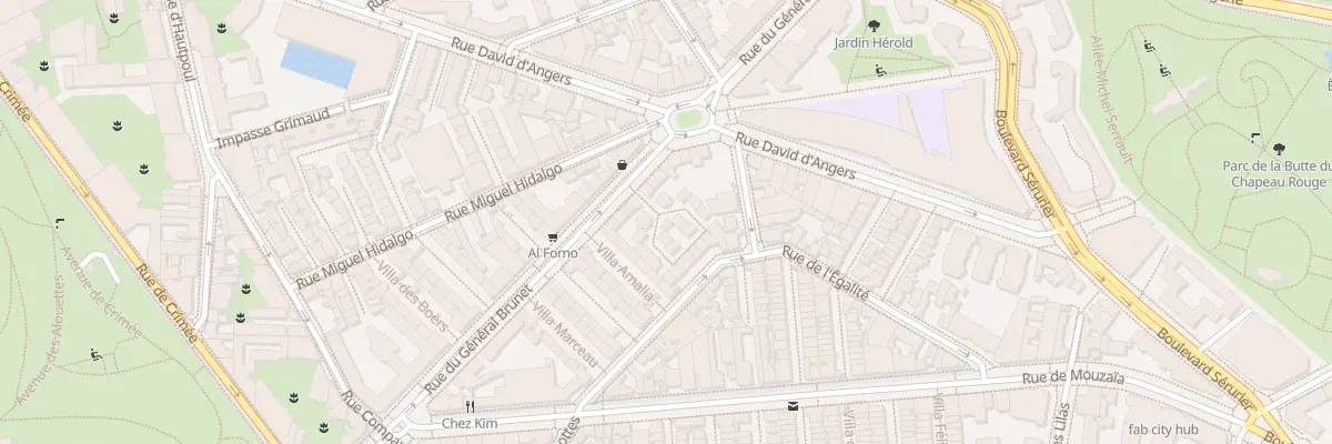 Plan du 24 Vc Ham du Danube à Paris 19e Arrondissement