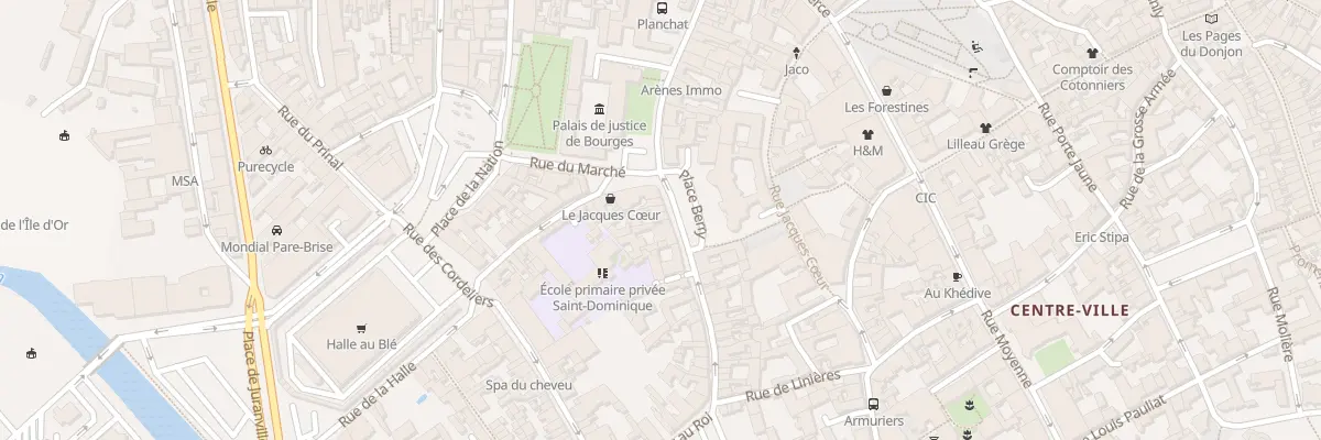Plan du 26 Rue des Arènes à Bourges
