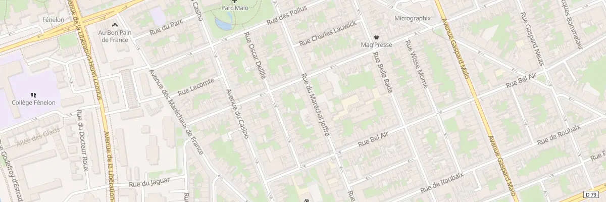Plan du 36 Rue du Maréchal Joffre à Dunkerque