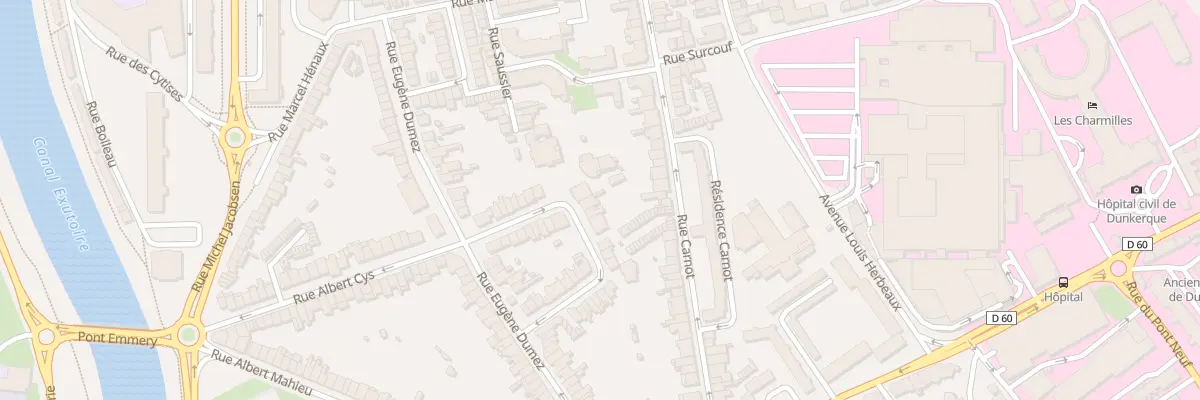 Plan du 130 Rue Martin Luther King à Dunkerque