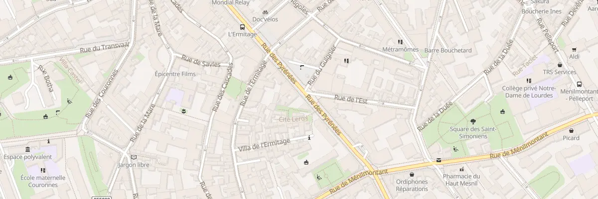 Plan du 331 Rue des Pyrénées à Paris 20e Arrondissement