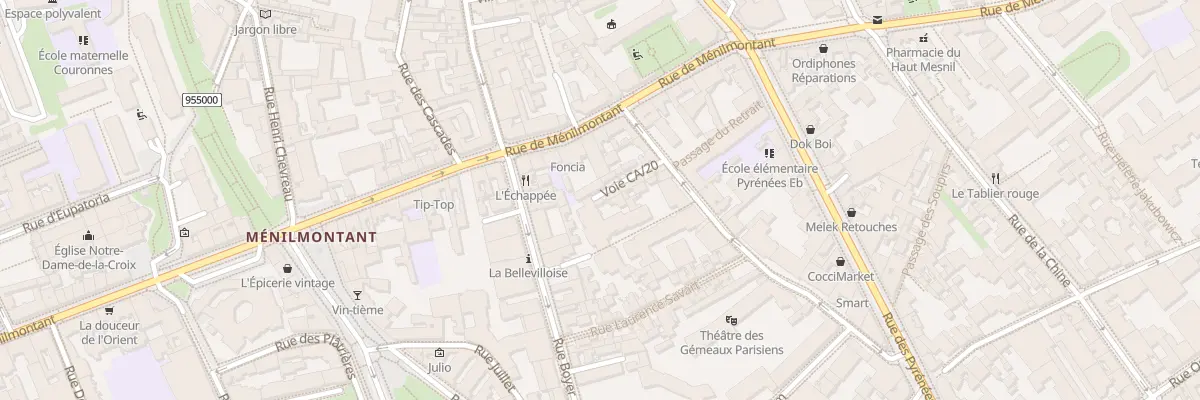 Plan du 9 Vc Ca/20 à Paris 20e Arrondissement