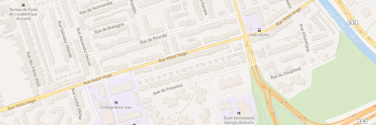 Plan du 210 Rue Victor Hugo à Coudekerque-Branche