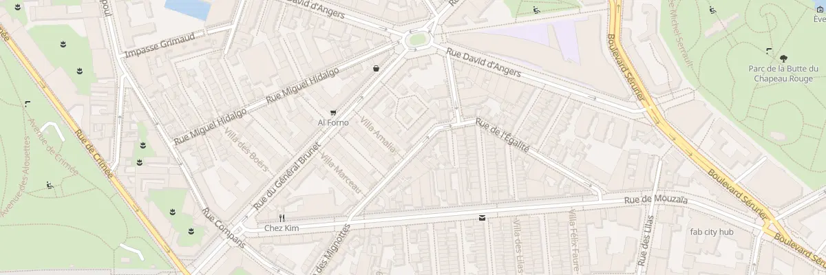 Plan du 14 Vc Ham du Danube à Paris 19e Arrondissement