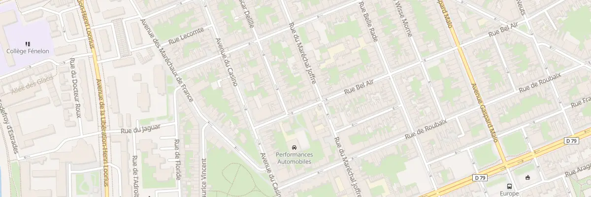 Plan du 13 Rue Bel Air à Dunkerque